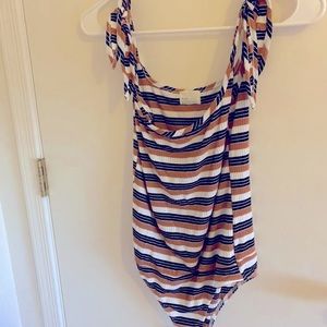 Pink Lily Striped Bodysuit